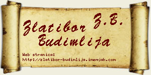 Zlatibor Budimlija vizit kartica